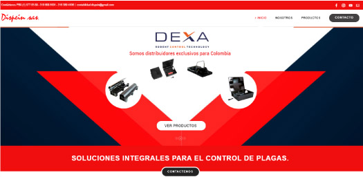 Imagen de la página web de dispein en bogota