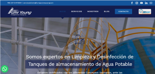 imagen pagina web de fumigaciones